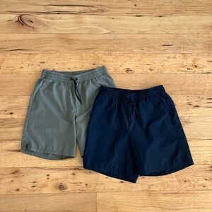Kids' Navy and Green Shorts Set